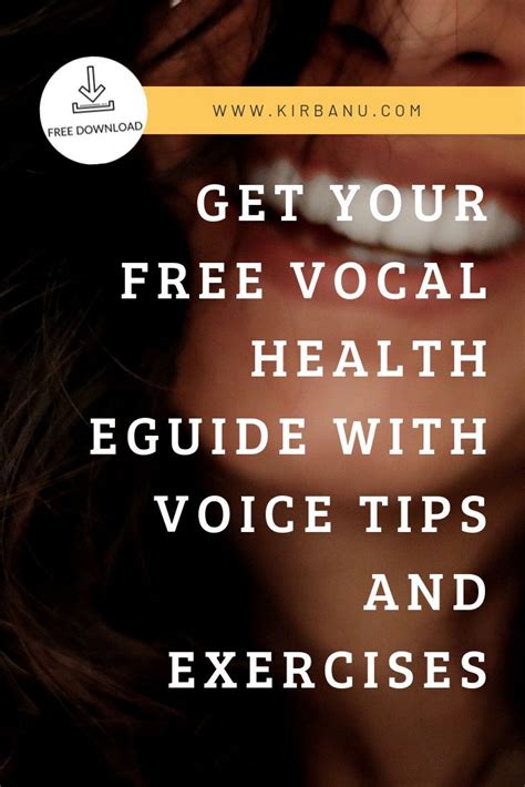 A Woman S Face With The Words Get Your Free Vocal Health Guide With