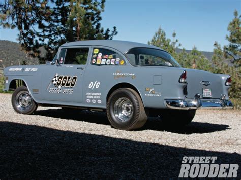 1955 Chevrolet Hot Rod Rods Retro Drag Racing Race Gasser Db Wallpapers Hd Desktop