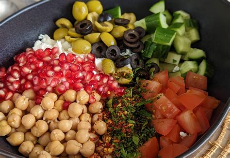 Feta And Chickpea Chopped Salad With Tahini Dressing Gf