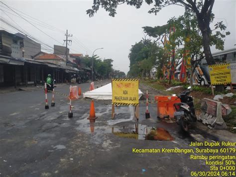 Pemkot Surabaya Lanjutkan Betonisasi Jalan Dupak Sisi Selatan Harian