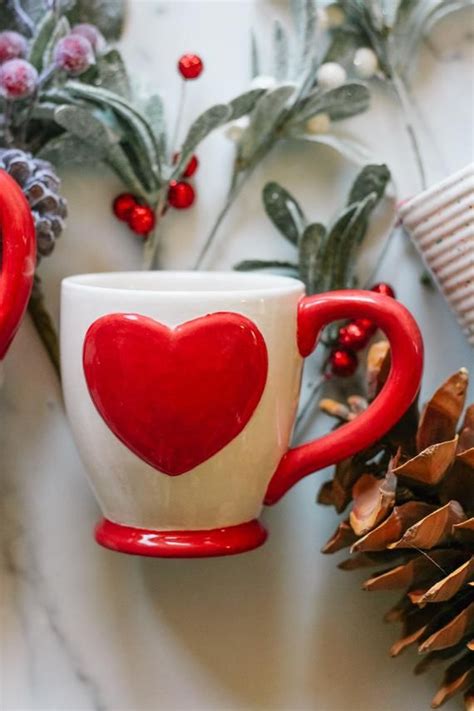 Ceramic Heart Mug Valentine S Day Valentine S Day Decor Valentine S