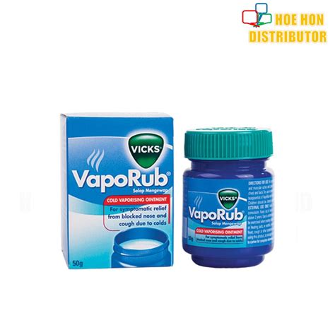 Vicks Vaporub Nose Block Stuffy Nose Cold Nasal Congestion Cough Minor