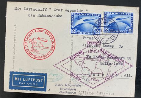 1930 Germany Graf Zeppelin LZ127 Flight RPPC Postcard Cover To UsA Sc