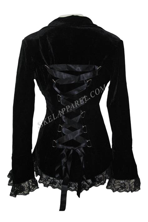 Plus Womens Gothic Victorian Steampunk Black Velvet Corset And Lace