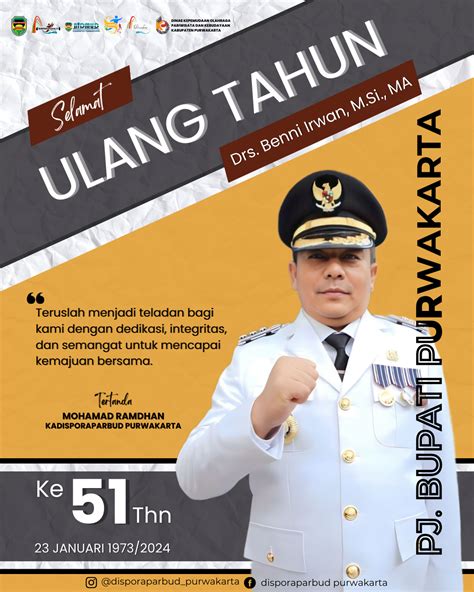 Selamat Ulang Tahun Pj Bupati Purwakarta Data Kabupaten Purwakarta