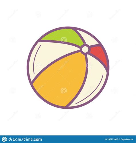 Beachball Vector Illustration Decorative Design Stock Vector