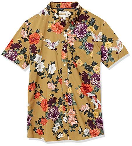 Goodthreads Men S Standard Fit Short Sleeve Printed Poplin Shirt