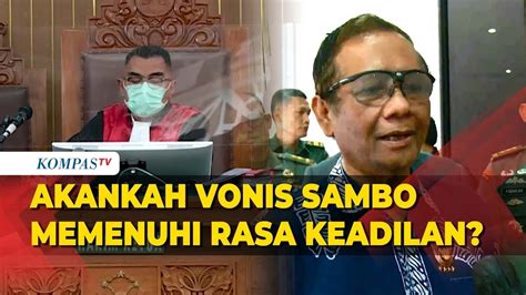 Sikap Mahfud Md Soal Jelang Vonis Ferdy Sambo Adakah Rasa Adil Youtube