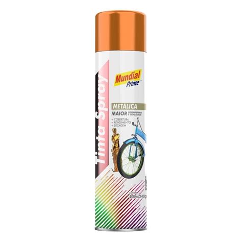 tinta spray mundial prime metalica cobre ml efacil