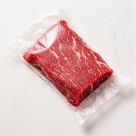 Premium Photo A Piece Of Meat In A Plastic Bag