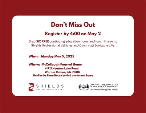 CE at McCullough Funeral Home | AG | Associates