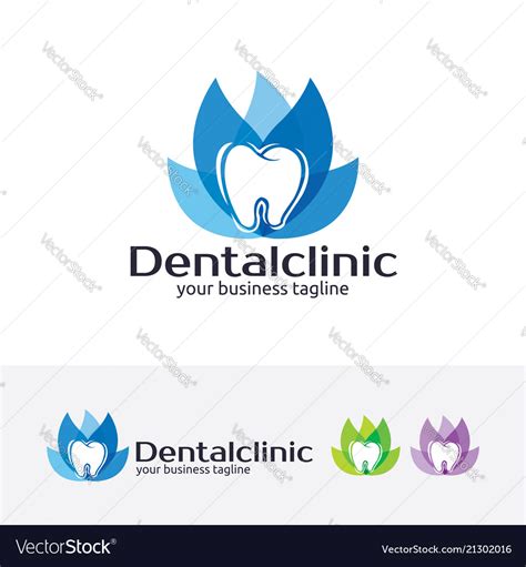 Dental clinic logo design Royalty Free Vector Image