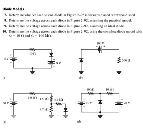 Solved Can You Solve It Diode Models Determine Whether Each Silicon