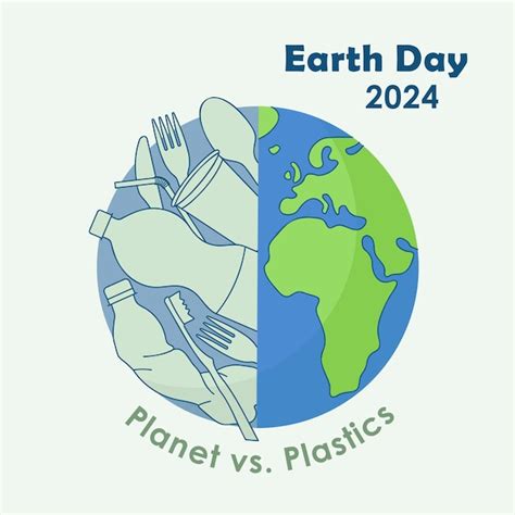 Premium Vector International Mother Earth Day 2024 Planet Vs Plastics