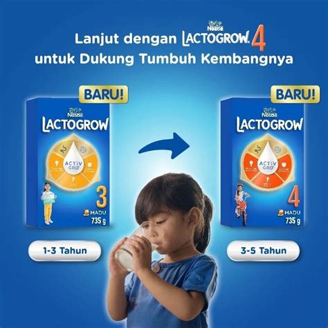 Jual NESTLE LACTOGROW TAHAP 3 DAN 4 VANILA DAN MADU 1000GR 1000GR