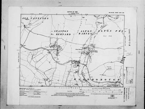 Detailed Old Map Of Wiltshire Ordnance Survey Os Map Sheet Sw