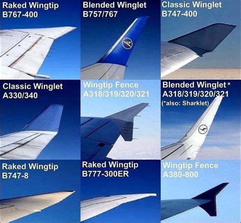 6 Common Types of Airplane Wingtips