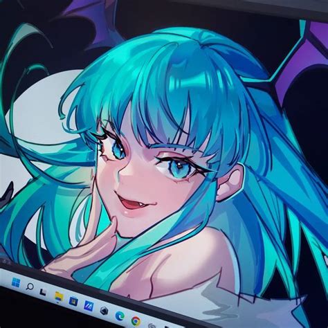 Amiii On Instagram Morrigan Wip🦇🦇 Man I Love Drawing Eyes 👀💘🥺 Saw One