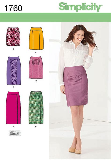 Ladies Skirts Simplicity 1760 Designer Sewing Pattern Etsy Skirt Patterns Sewing Skirt