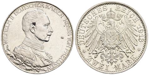 Wilhelm Ii Preu En Mark A Numismatik Z Ttl