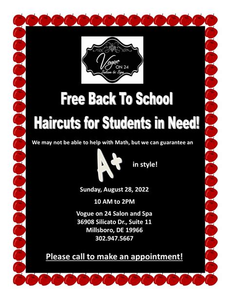 FREE Back to School Haircuts