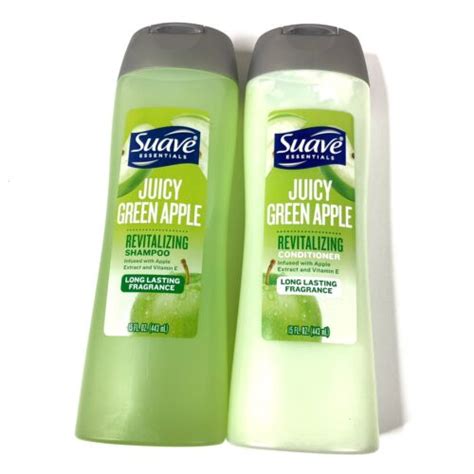 Suave Essentials Shampoo Conditioner Revitalizing Green Apple Vitamin