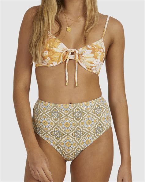 Billabong Rumours Hi Retro Bikini Bottom Cedar Surfstitch