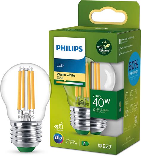 Philips Ampoule Led Ultra Onome En Nergie Classe A Equivalent W