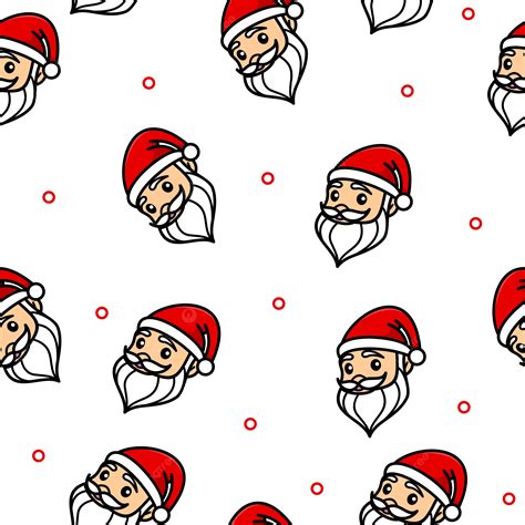 Santa Seamless Pattern Vector Pattern Santa Seamless Pattern PNG And