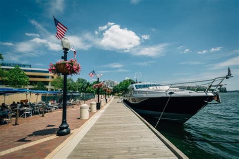 The Potomac River Waterfront In Georgetown Washington Dc Editorial