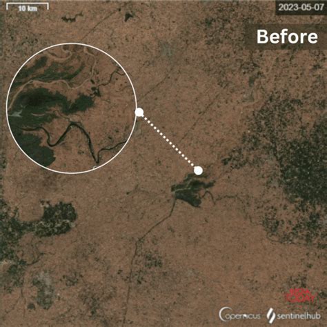 Flooded Dams Submerged Villages Satellite Pics Show Swollen Rivers In