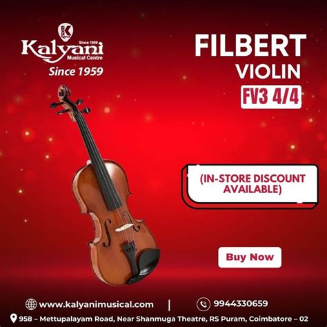 Filbert Violin Fv Kalyani Musical Centre Musicals Violin