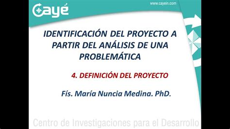 Identificación Del Proyecto Planteamiento Del Problema Youtube