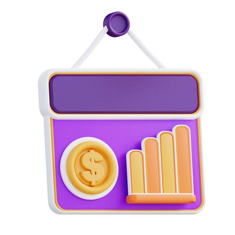 3d Illustration Financial Graph Presentation 23364475 Png