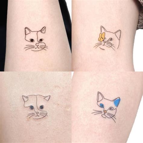 Minimalist Cat Tattoo Ideas Surdouee