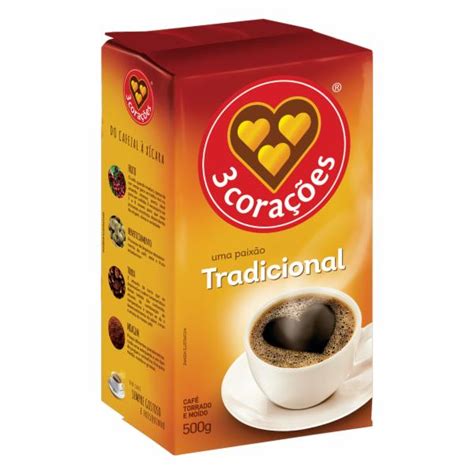 CAFÉ 3 CORAÇÕES TRADICIONAL A VÁCUO PACOTE 500G DELIVERY ALABARCE