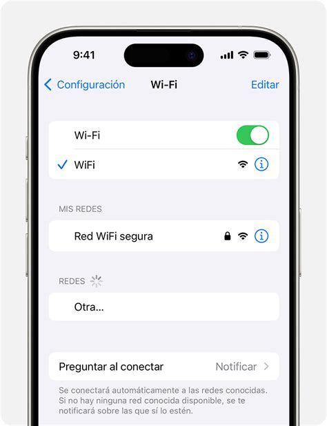 Un IPhone En El Que Se Muestra La Pantalla De Wi Fi Hay Una Marca De