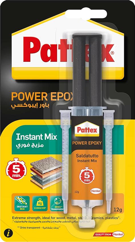 Pattex 5 Minutes Power Epoxy Glue Epoxy Resin Glue With Ready To Use