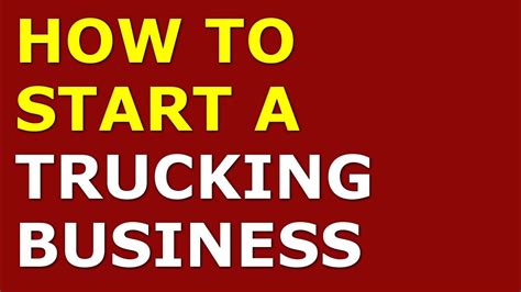 How To Start A Trucking Business Free Trucking Business Plan Included