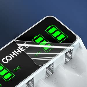 Oohhee Battery Charger With Slots Individually Charger For Aa Aaa