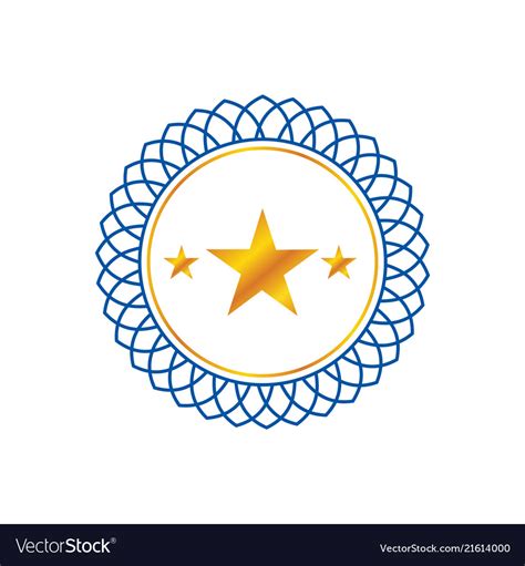 Minimalist three stars logo Royalty Free Vector Image