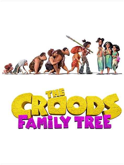 Lámina Artística «el árbol Genealógico De Los Croods Segunda Temporada