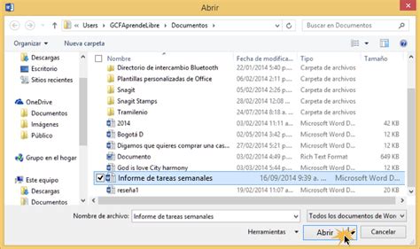 Word 2013 Cómo abrir un documento