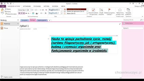 Kurs OneNote Lekcja 8 Formatowanie Tekstu YouTube