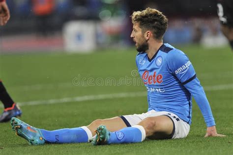 Serie Italiana Uma Liga Entre Napoli Vs Milan Fotografia Editorial