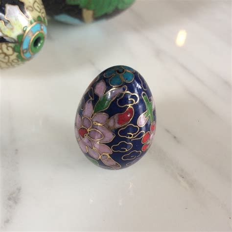 Chinese Chinoiserie Cloisonné Enamel Eggs Set Of 4 Chairish