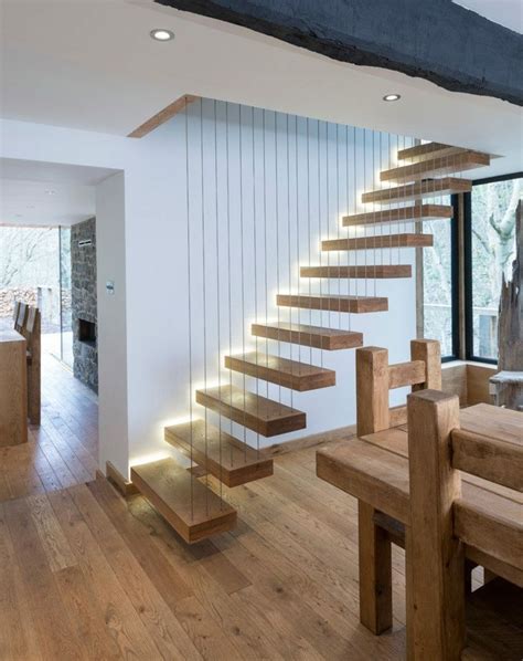 Escaleras modernas de interior cómo elegir las barandillas correctas