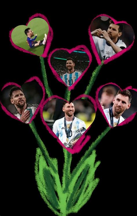 A Bunch Of Heart Shaped Flowers With Photos In The Middle And One Man