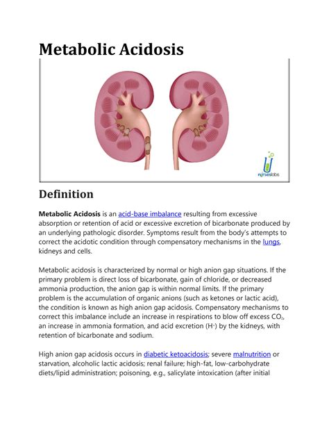 SOLUTION Metabolic Acidosis Studypool