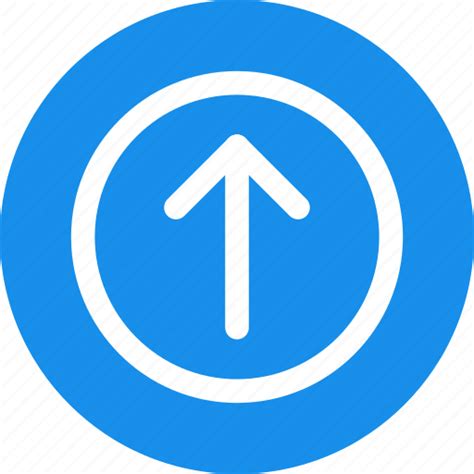 Arrow Blue Circle Direction Up Update Upload Icon